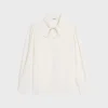 Online lavallière blouse in crêpe de soie and acetate Women Shirts And Tops