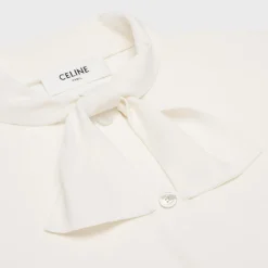 Online lavallière blouse in crêpe de soie and acetate Women Shirts And Tops