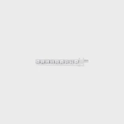 New Le Soir Hair Slide in Strass and Brass with Rhodium Finish Women Hair Accessories