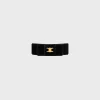 Hot Le Soir Ribbon Hair Clip in Polyester, Calfskin, Brass with Gold Finish and Steel Women Hair Accessories