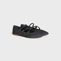 Outlet LES BALLERINES CRISS-CROSS BABIES BALLERINA in LUREX FABRIC Women Loafers And Flats