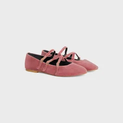 Best LES BALLERINES CRISS-CROSS BABIES BALLERINA in VELVET Women Loafers And Flats