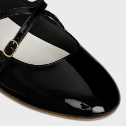 Discount LES BALLERINES CRISS-CROSS BABIES BALLERINA in PATENT CALFSKIN Women Loafers And Flats