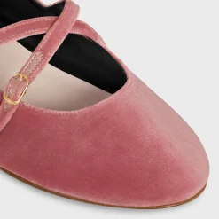 Best LES BALLERINES CRISS-CROSS BABIES BALLERINA in VELVET Women Loafers And Flats