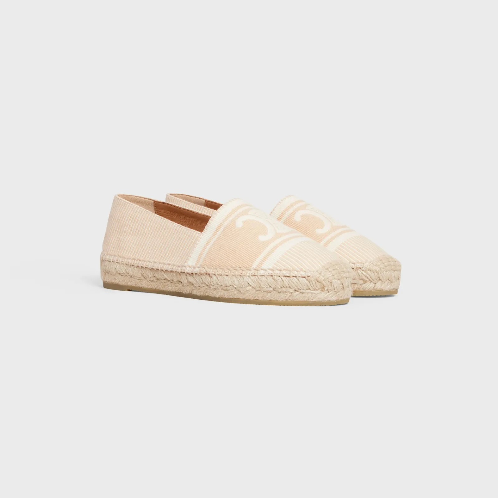 Clearance LES ESPADRILLES in TRIOMPHE JACQUARD CANVAS Women Loafers And Flats