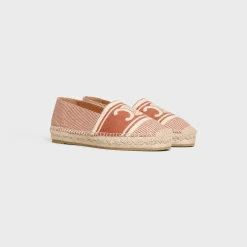 New LES ESPADRILLES in TRIOMPHE JACQUARD CANVAS Women Loafers And Flats