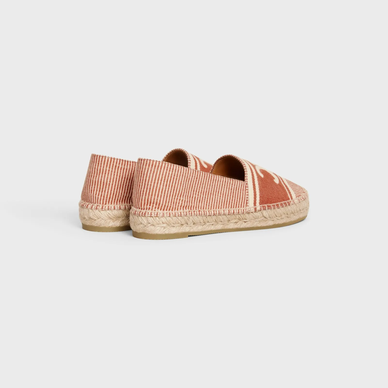 New LES ESPADRILLES in TRIOMPHE JACQUARD CANVAS Women Loafers And Flats