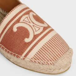 New LES ESPADRILLES in TRIOMPHE JACQUARD CANVAS Women Loafers And Flats
