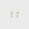 Sale Les Perles Earrings in Brass with Gold Finish and Glass Pearls Women Triomphe | Categories·Earrings