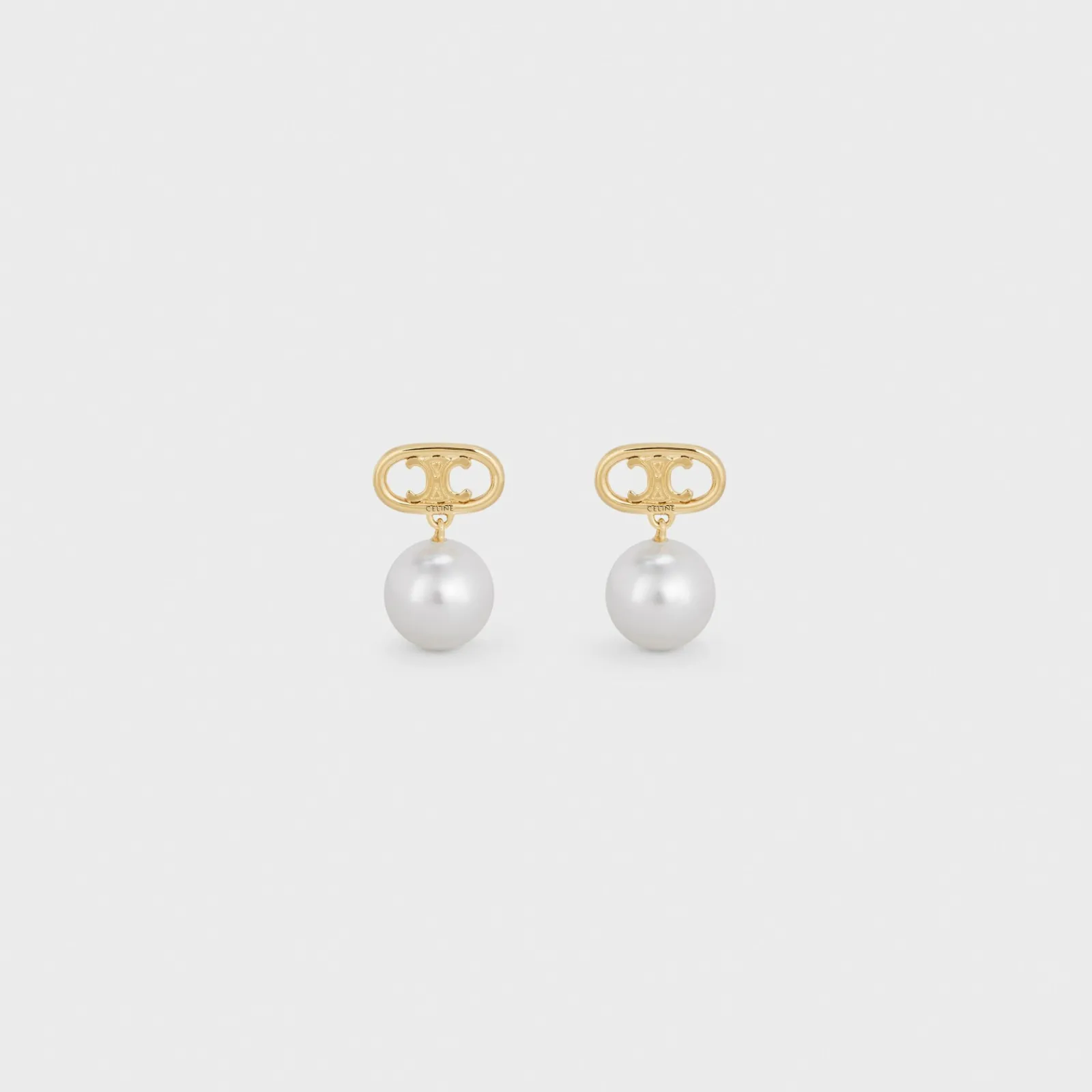 Sale Les Perles Earrings in Brass with Gold Finish and Glass Pearls Women Triomphe | Categories·Earrings