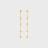 Online Les Perles Long Earrings in Brass with Gold Finish and Resin Pearls Women Triomphe | Categories·Earrings