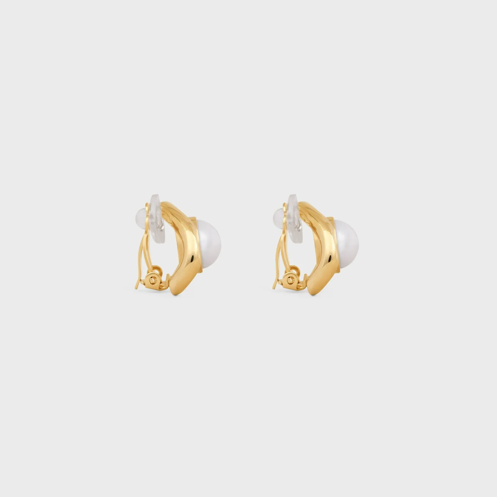 Sale Les Perles Maillon Earrings in Brass with Gold Finish and Resin Pearls Women Other Lines | Categories·Earrings