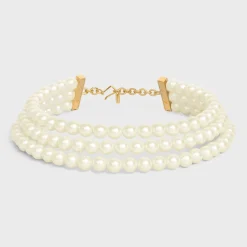 Hot Les Perles Necklace in Resin Pearls, Brass with Gold Finish and Steel Women Other Lines | Categories·Necklaces
