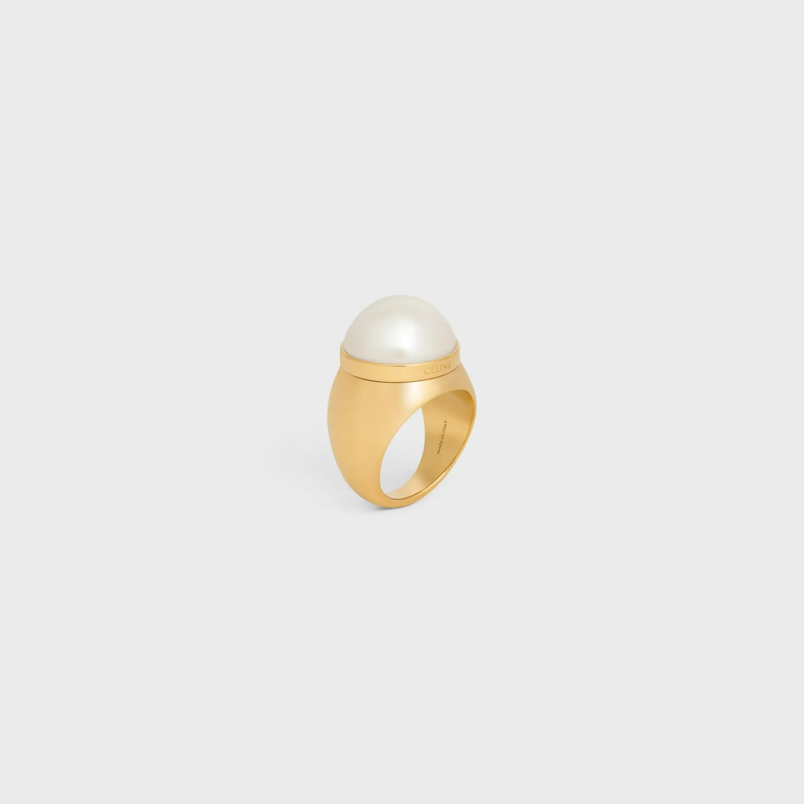 Online Les Perles Ring in Resin Pearls and Brass with Gold Finish Women Other Lines | Categories·Rings