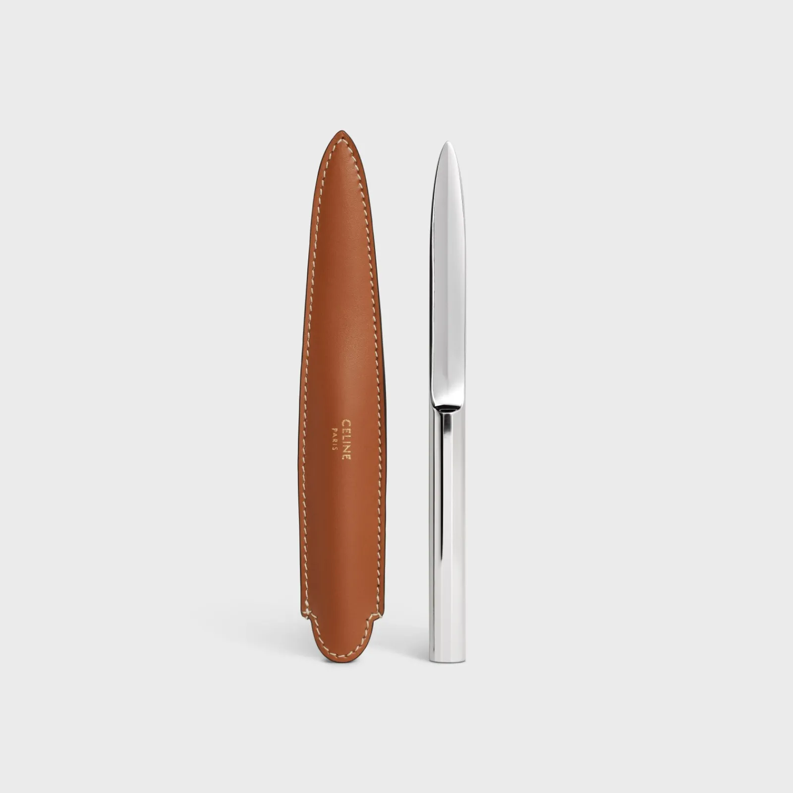 Online Letter Opener in Steel and calfskin CASE Stationery