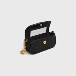 New LIPSTICK CASE ON CHAIN IN NILOTICUS CROCODILE Beauty Accessories | Travel