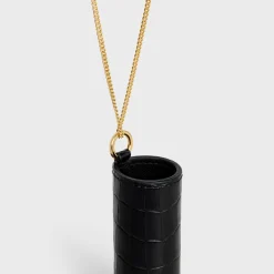 Clearance LIPSTICK NECKLACE IN NILOTICUS CROCODILE Beauty Accessories