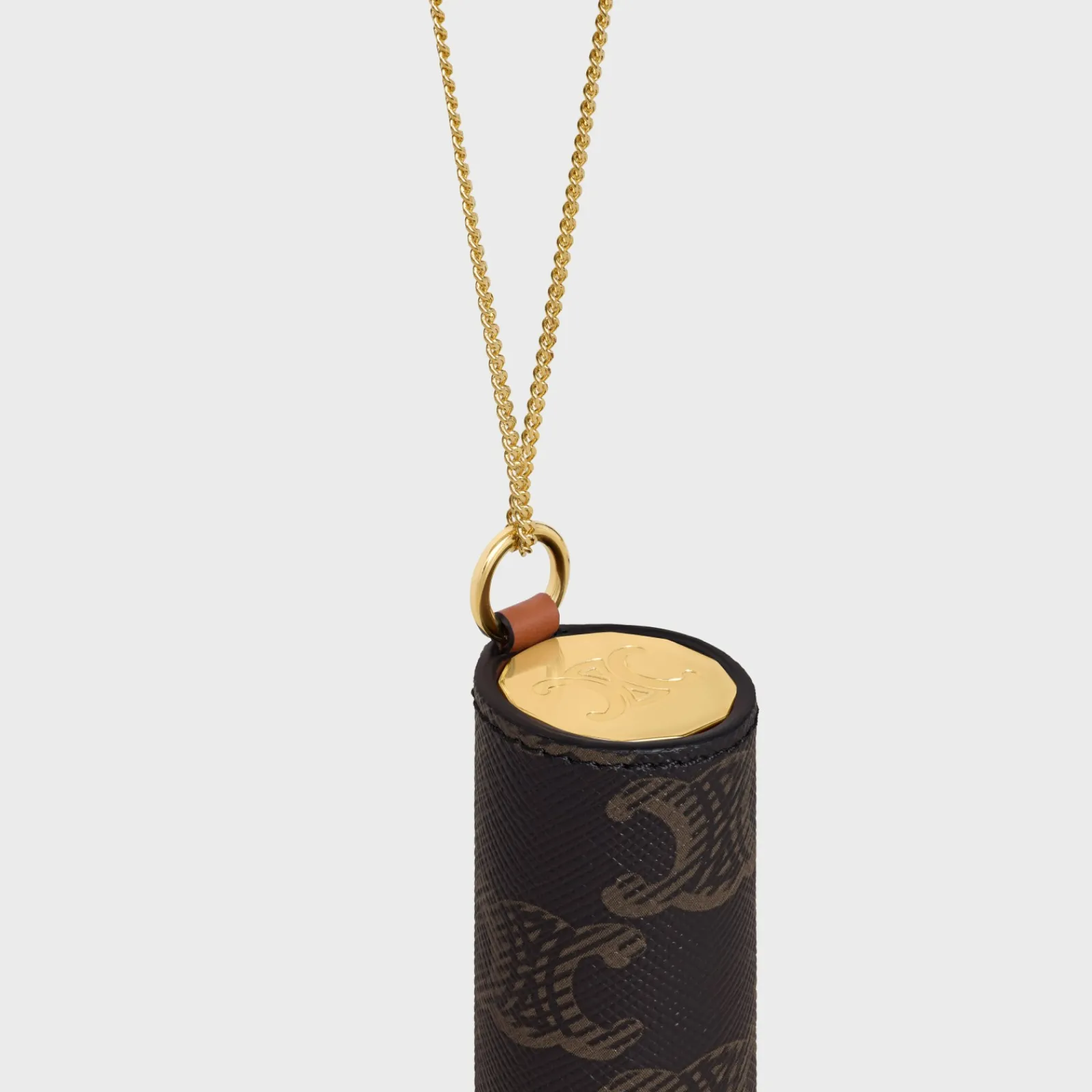 New LIPSTICK NECKLACE IN TRIOMPHE CANVAS AND CALFSKIN Beauty Accessories