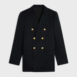 Best long blazer in diagonal wool Women Jackets