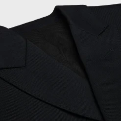 Best long blazer in diagonal wool Women Jackets