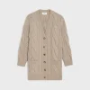 Hot long cardigan in wool, cashmere and silk Women Knitwear