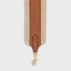 New long strap in Shearling and calfskin Women Categories·Straps And Accessories