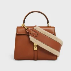 New long strap in Shearling and calfskin Women Categories·Straps And Accessories