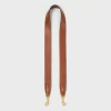 Hot Long Strap in smooth calfskin with GOLD FINISHING Women Categories·Straps And Accessories