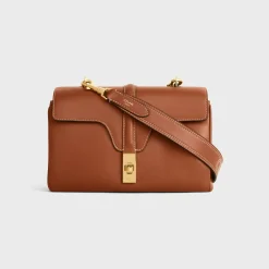 Discount Long Strap in smooth CALFSKIN WITH EMBROIDERY with Gold Finishing Women Categories·Straps And Accessories