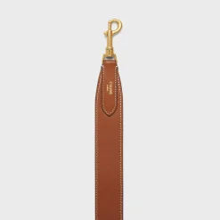 Hot Long Strap in smooth calfskin with GOLD FINISHING Women Categories·Straps And Accessories