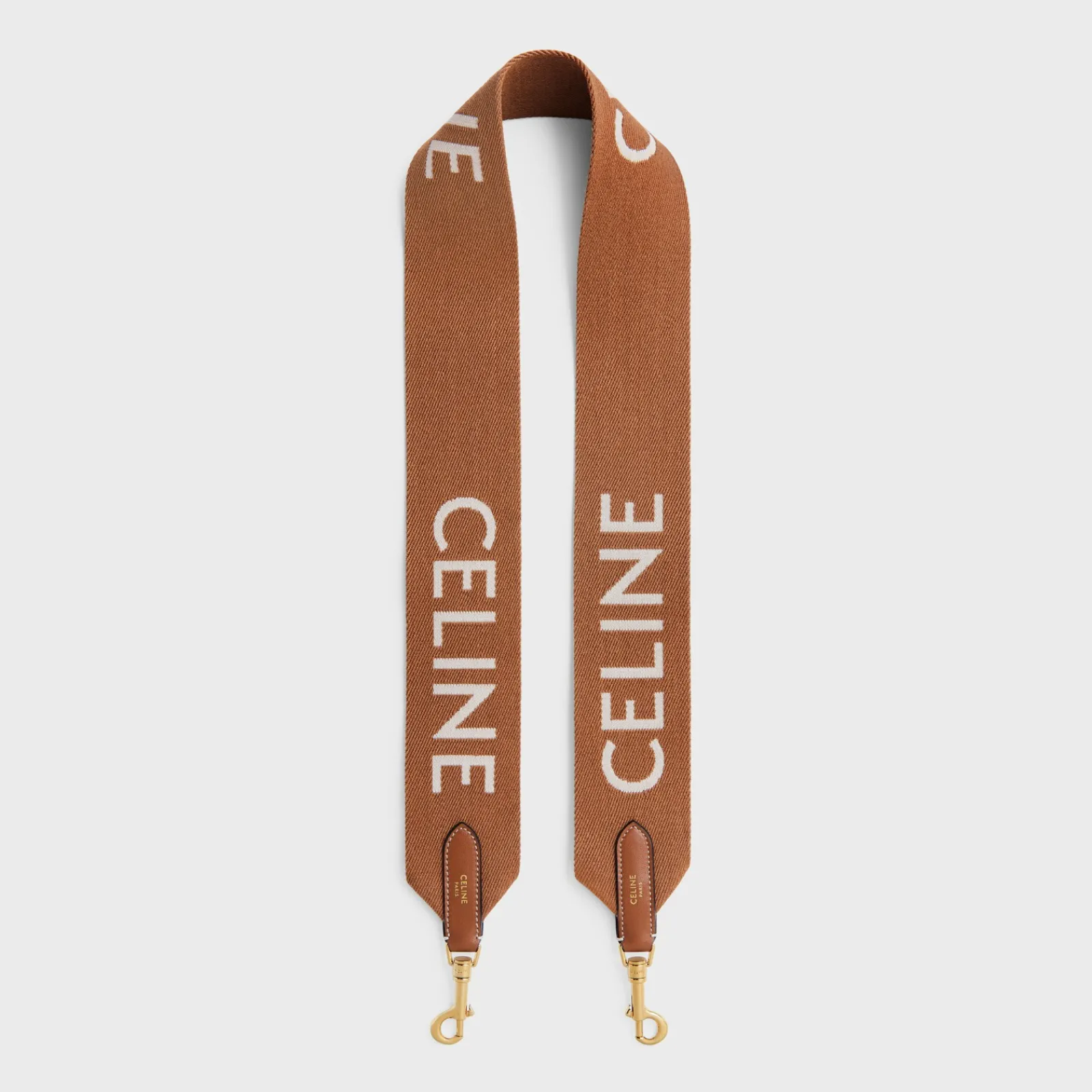 Fashion Long Strap in Wool with jacquard with GOLD FINISHING Women Categories·Straps And Accessories