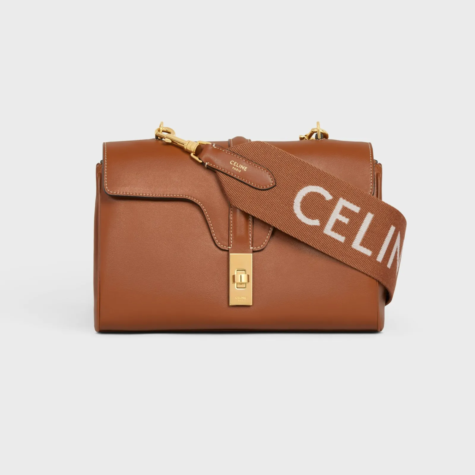 Fashion Long Strap in Wool with jacquard with GOLD FINISHING Women Categories·Straps And Accessories