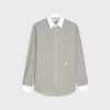 Fashion loose carnaby shirt in striped silk Shirts