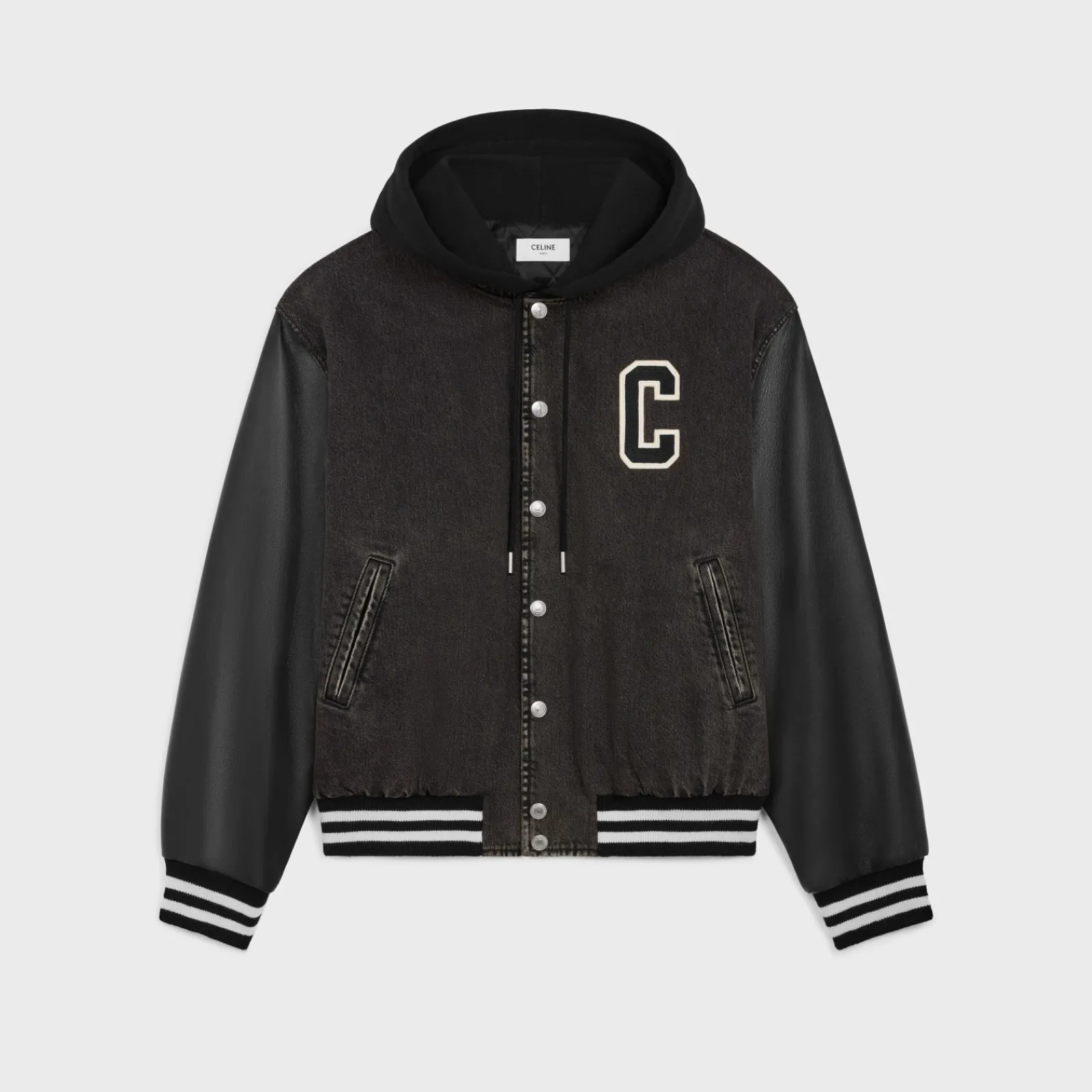 Hot loose teddy jacket in charcoal wash denim Coats & Blousons | Denim