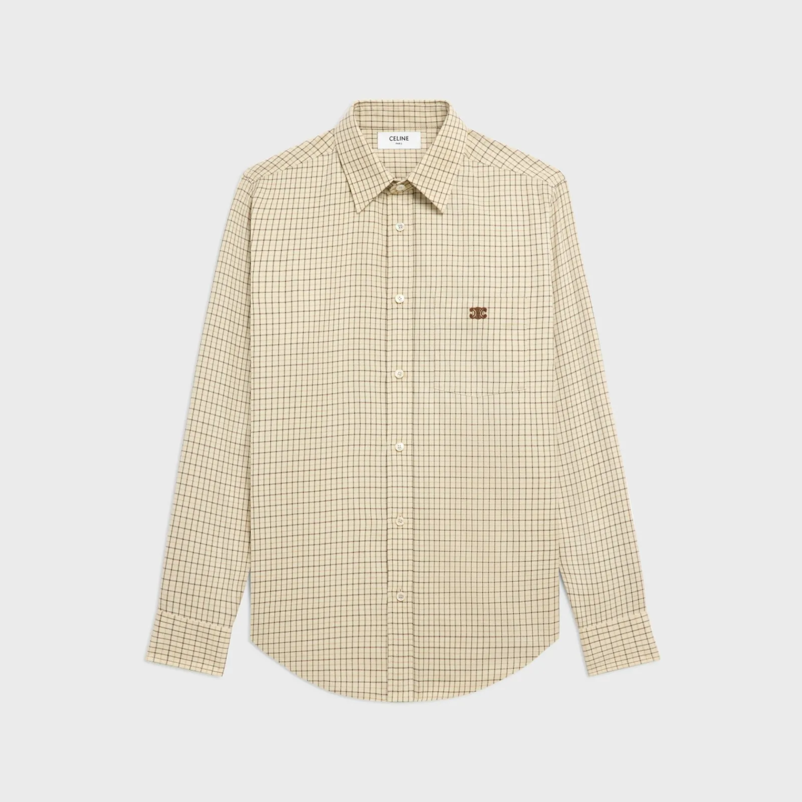 Outlet loose shirt in checked cotton Shirts