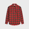 Fashion loose shirt in checked cotton Shirts