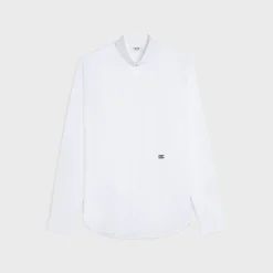 Clearance loose shirt with inverted collar in cotton poplin Shirts