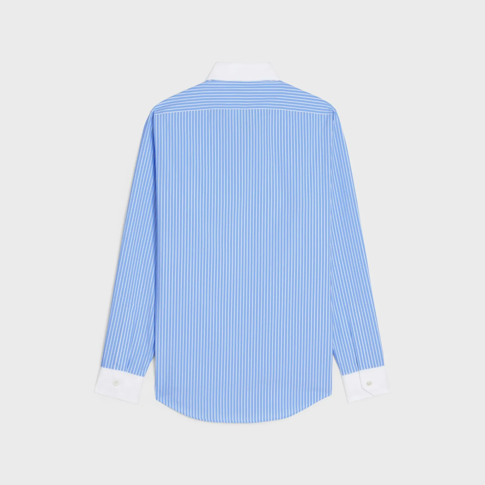 Online loose shirt with inverted collar in striped cotton Shirts
