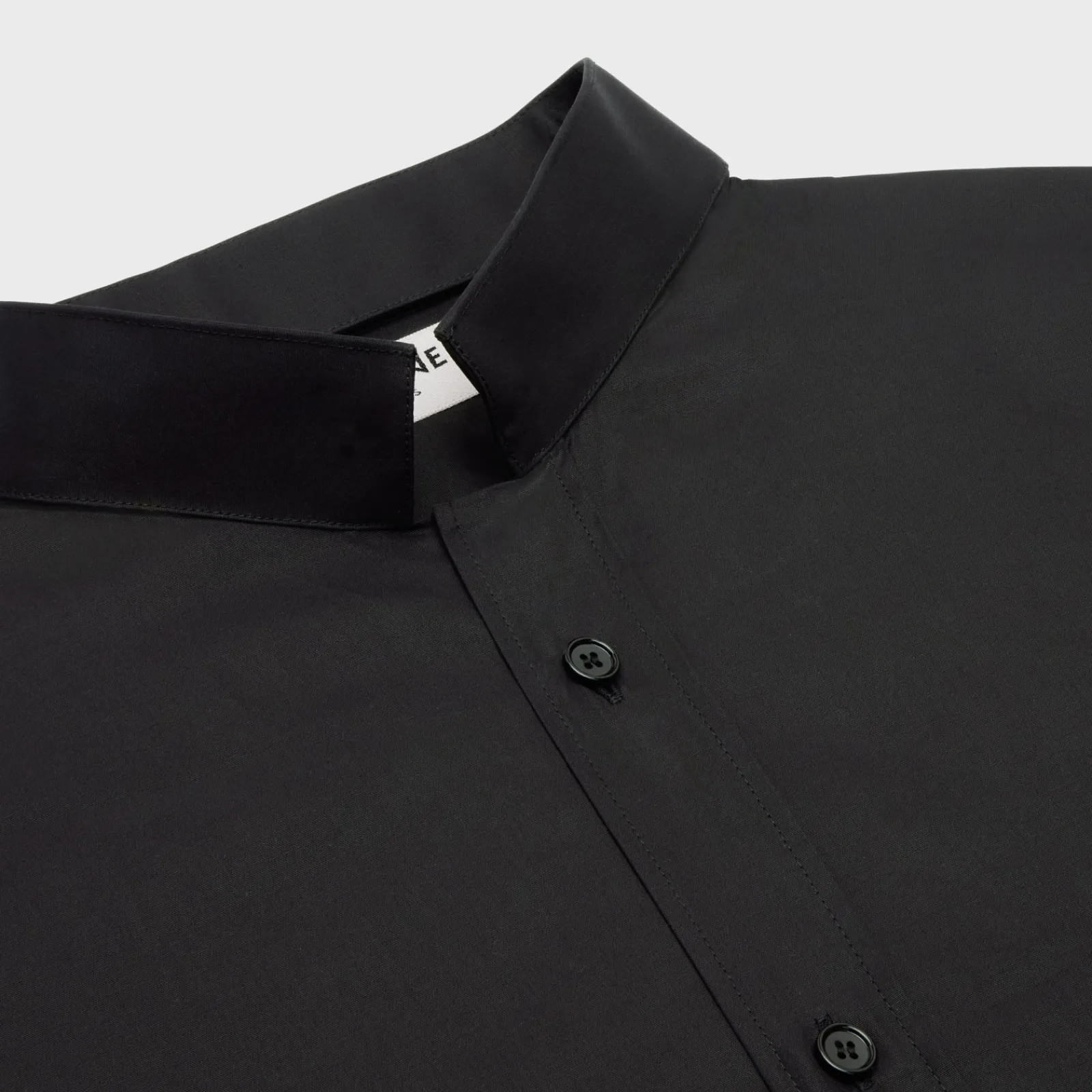 Fashion loose shirt with inverted collar in cotton poplin Shirts