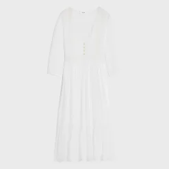 Clearance maxi dress in cotton twill Women Dresses And Skirts