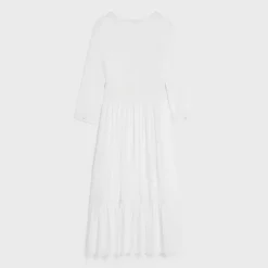 Clearance maxi dress in cotton twill Women Dresses And Skirts