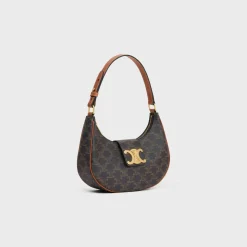 New MEDIUM AVA TRIOMPHE BAG in Triomphe Canvas and calfskin Women Triomphe Canvas | More Lines·Ava