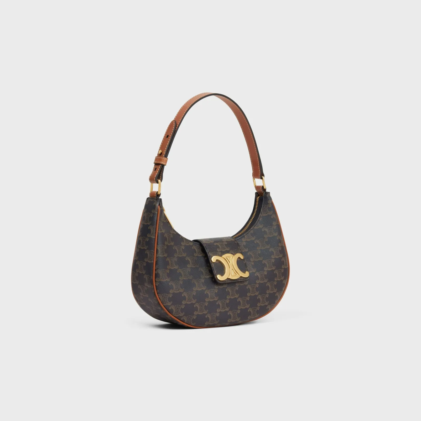 New MEDIUM AVA TRIOMPHE BAG in Triomphe Canvas and calfskin Women Triomphe Canvas | More Lines·Ava