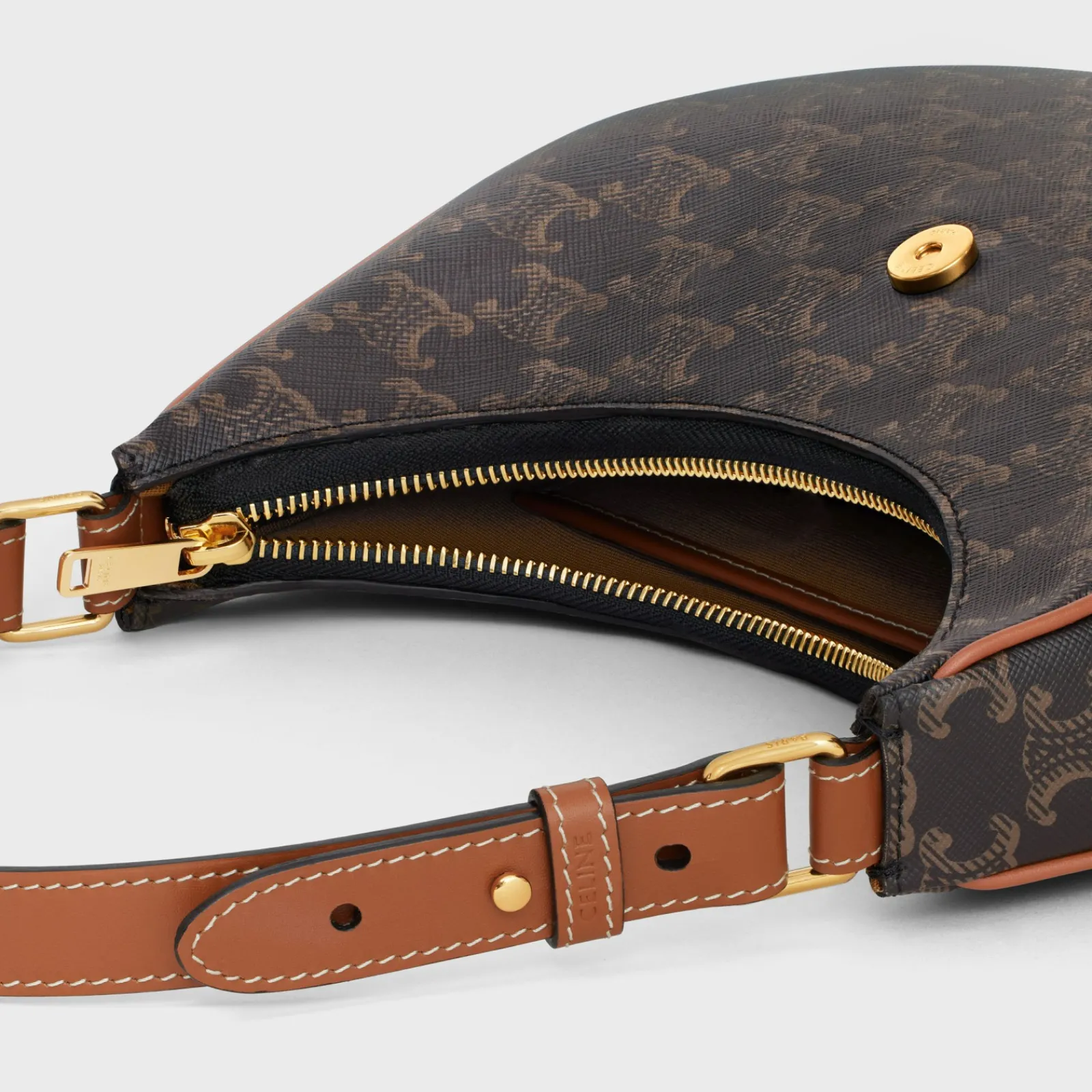 New MEDIUM AVA TRIOMPHE BAG in Triomphe Canvas and calfskin Women Triomphe Canvas | More Lines·Ava