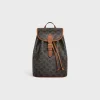 Outlet MEDIUM BACKPACK FOLCO in Triomphe Canvas and calfskin Women Triomphe Canvas