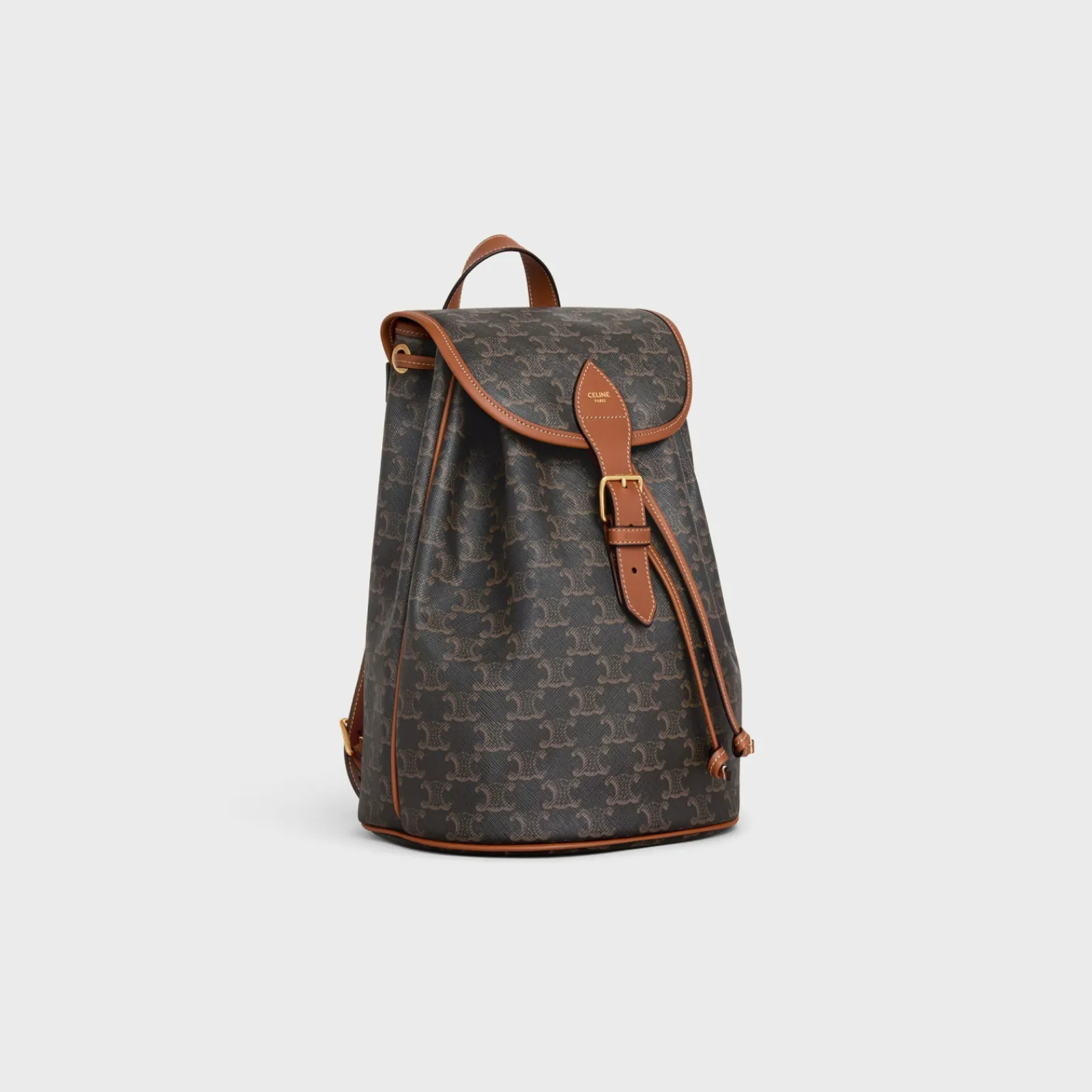 Outlet MEDIUM BACKPACK FOLCO in Triomphe Canvas and calfskin Women Triomphe Canvas