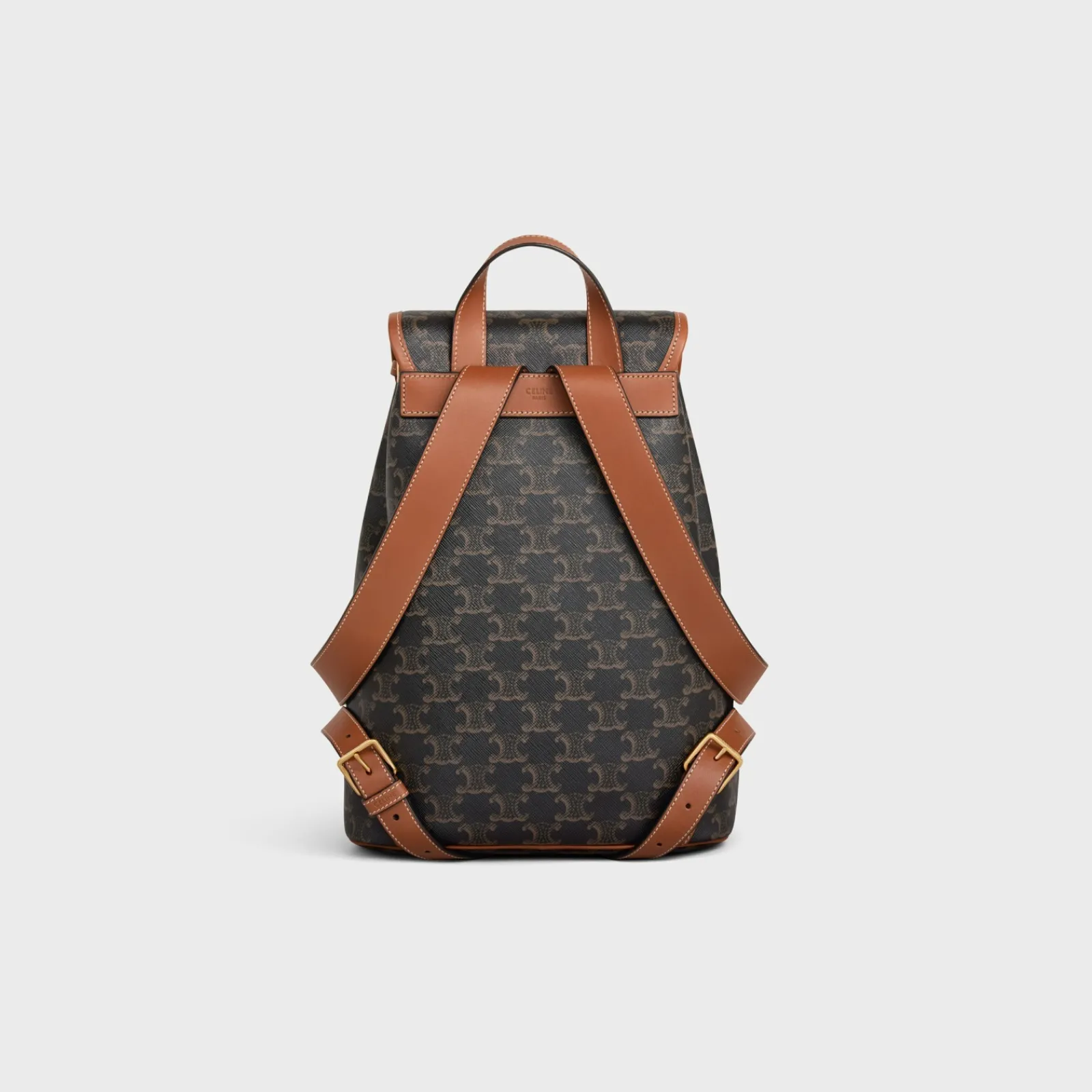 Outlet MEDIUM BACKPACK FOLCO in Triomphe Canvas and calfskin Women Triomphe Canvas