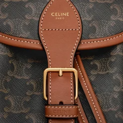 Outlet MEDIUM BACKPACK FOLCO in Triomphe Canvas and calfskin Women Triomphe Canvas
