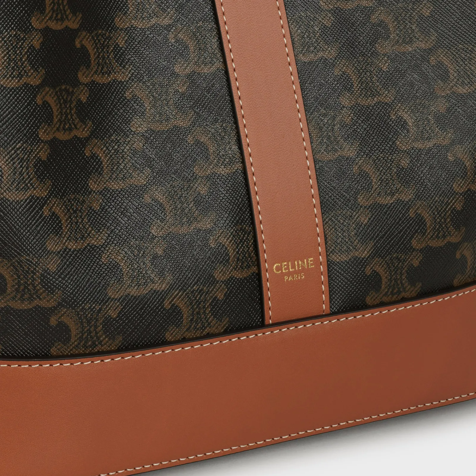 Outlet Medium Bucket in Triomphe Canvas and calfskin Women Triomphe Canvas | Categories·Cross-Body Bags