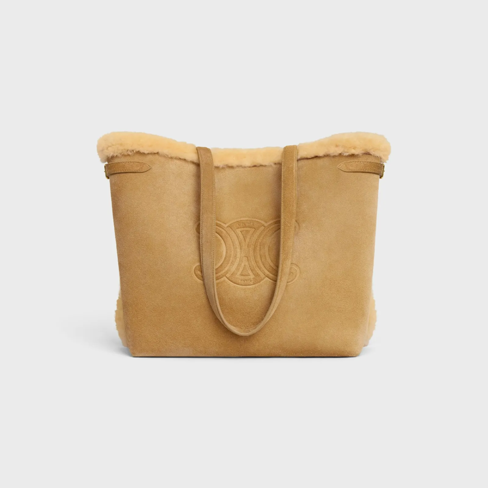 Hot MEDIUM CABAS ANAÏS CUIR TRIOMPHE in SUEDE CALFSKIN AND SHEARLING Women More Lines·Cuir Triomphe | Categories·Hobo And Tote Bags